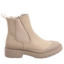 Carey Beige Jodhpur-Stiefel