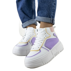 Weiße und violette Sneakers von Zetta