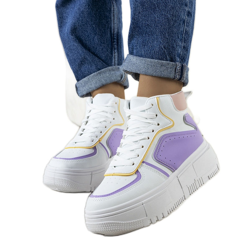 Weiße und violette Sneakers von Zetta