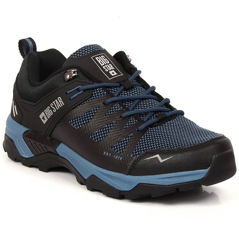 Herren Trekking Sportschuhe schwarz und blau Big Star KK174106