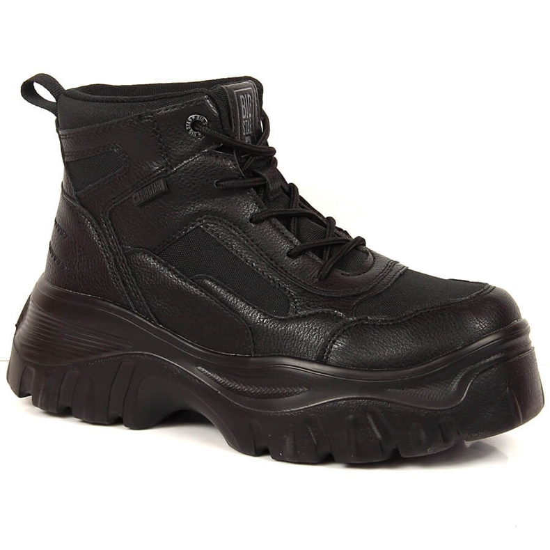 Schwarze Big Star KK274371 Damen-Plateaustiefel