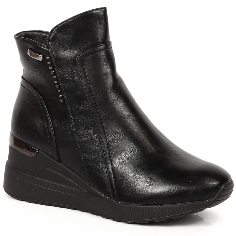 Schwarz Isolierte Keilstiefel für Damen Jezzi JEZ372