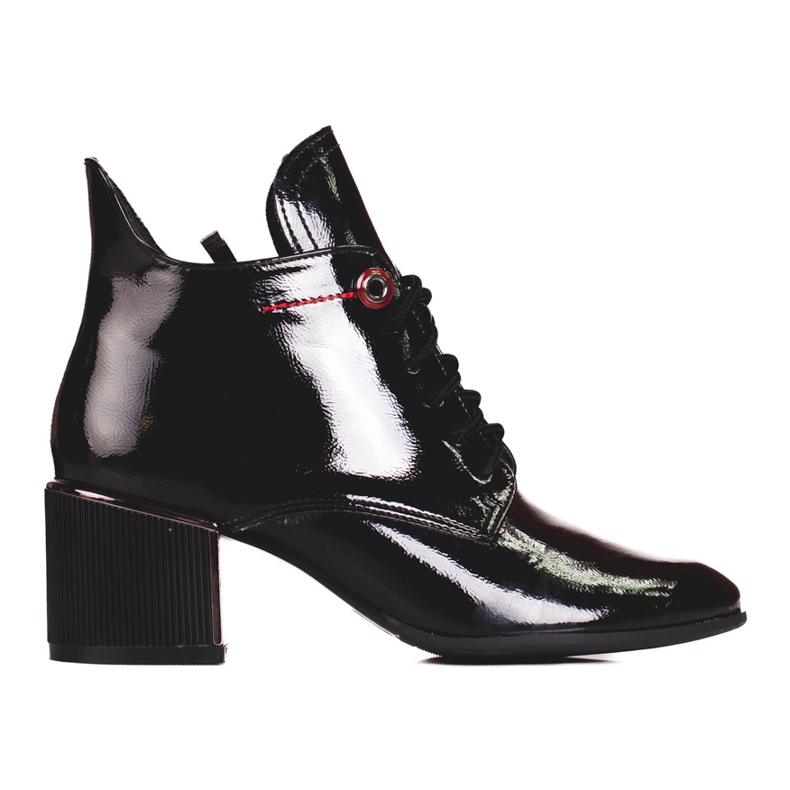 Eleganter Shelovet Schnürstiefel für Damen schwarz