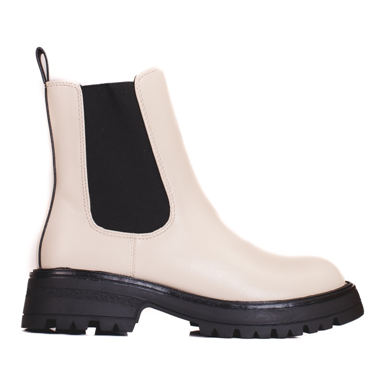 Beige Shelovet Jodhpur Damenstiefel auf der Plattform