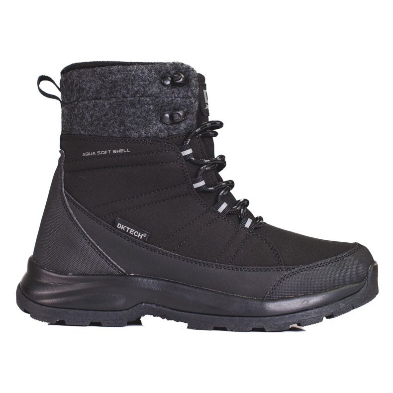 DK schwarze Schneestiefel zum Schnüren für Damen