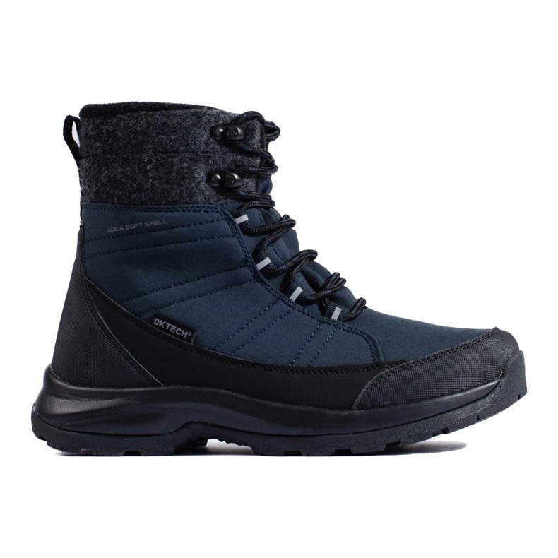 DK marineblaue Schneestiefel zum Schnüren für Damen schwarz