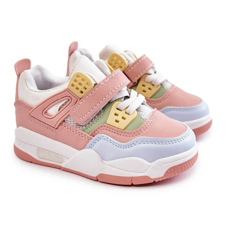 FR1 Sportschuhe aus Leder für Kinder Multicolor Marisa blau rosa grün
