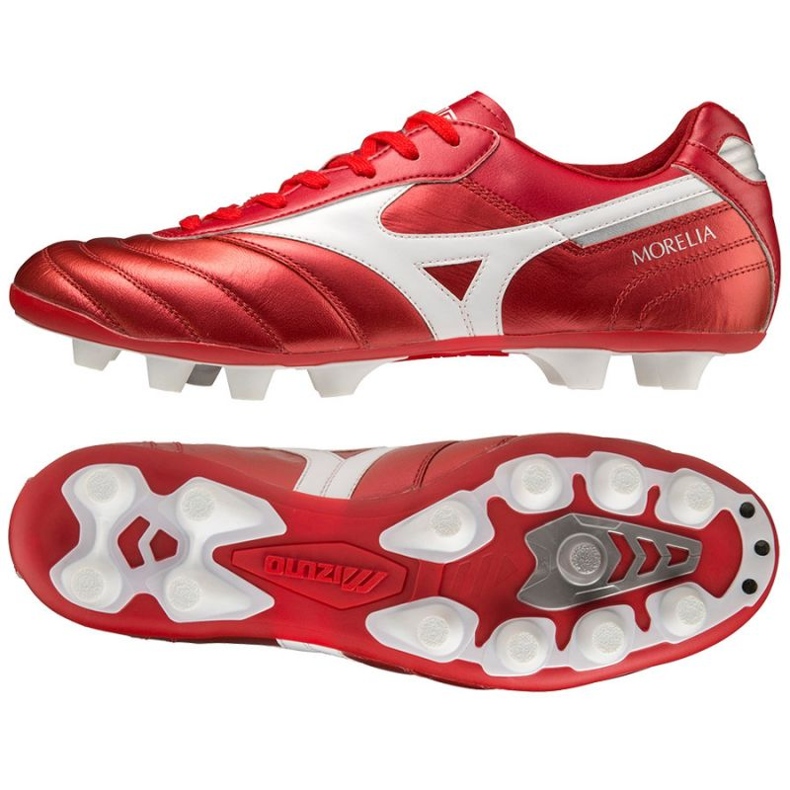Mizuno Morelia Ii Elite Md M P1GA221260 Fußballschuhe rot orangen und rottöne