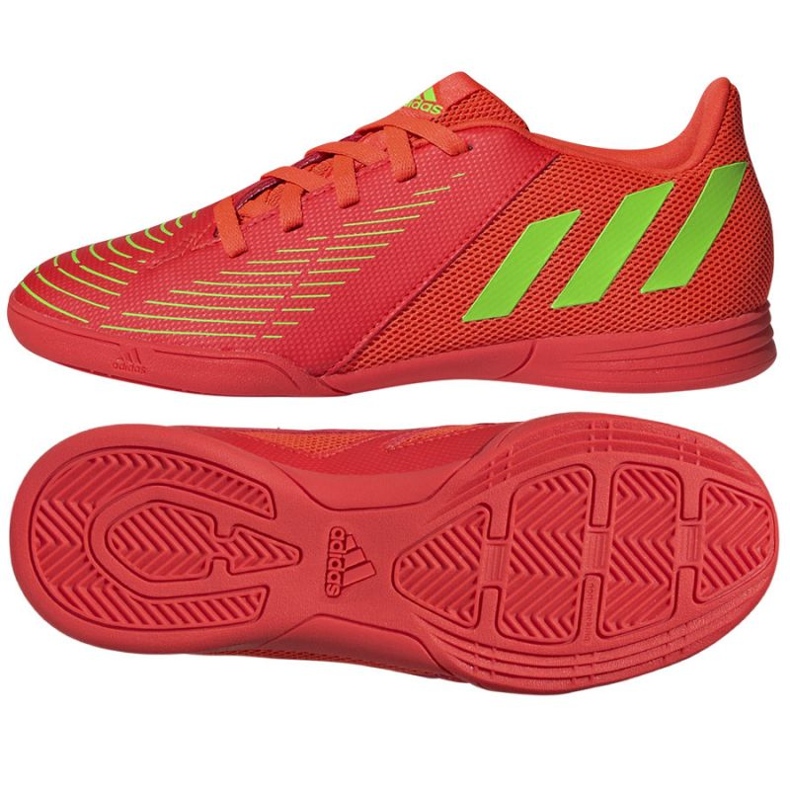 Adidas Predator Edge.4 In Jr GZ6014 Fußballschuhe rot orangen und rottöne