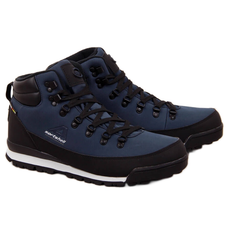 Trekkingschuhe wasserdicht aufgewärmt marineblau American Club navy blau