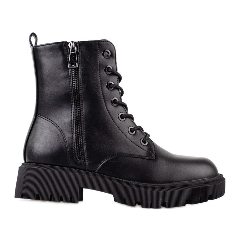 Schwarze Shelovet Schnürboots für Damen