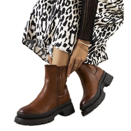 Braune Frei-Stiefel für Damen