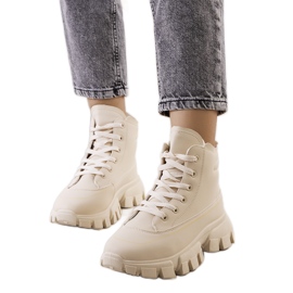 Beige Wanderschuhe für Damen von Nurbi