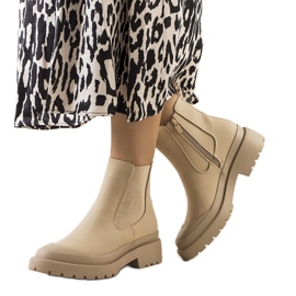 Beige Damenstiefel Detis