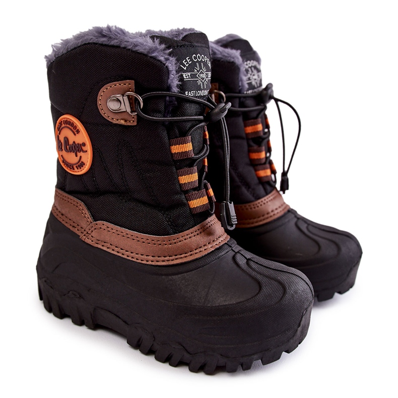 Schwarze isolierte Schneestiefel für Kinder Lee Cooper LCJ-21-44-0524