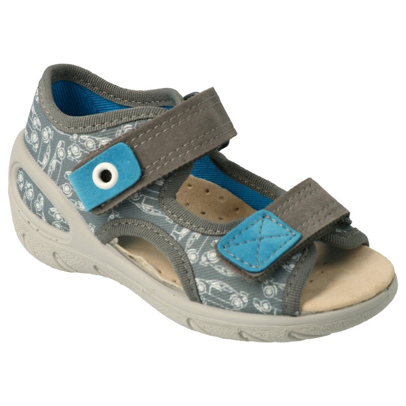 Befado Kinderschuhe VPE 065X169 blau grau