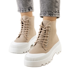 Braune Roxo-Turnschuhe khaki grün