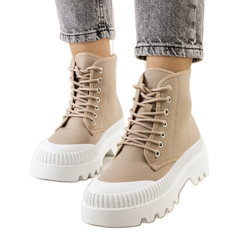 Braune Roxo-Turnschuhe khaki grün