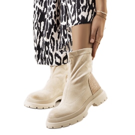 Beige Markha-Stiefel