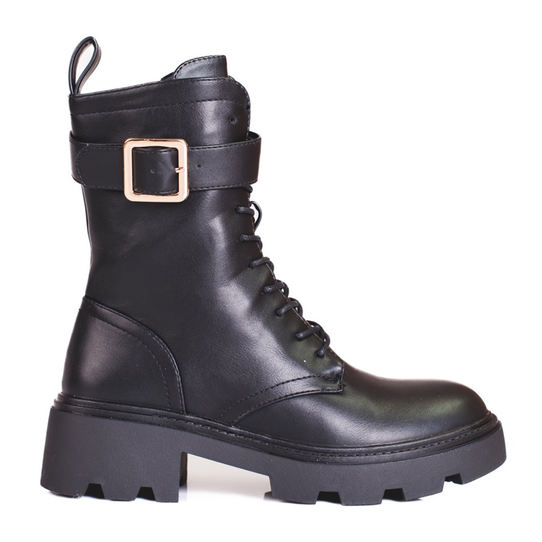 Hohe Damentaschen mit Shelovet-Schnalle schwarz