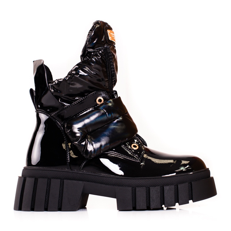 Lackstiefel für Damen auf der Shelovet-Plattform schwarz