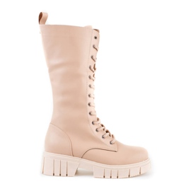 Damen-Schnürstiefel von Sokolski beige