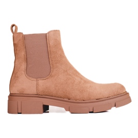 Shelovet beige Jodhpur-Stiefel aus Wildleder für Damen
