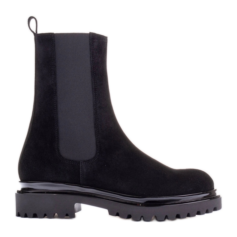 Marco Shoes Stiefeletten aus Wildleder schwarz