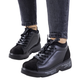 Schwarze Sneaker mit hohem Absatz von Ambly