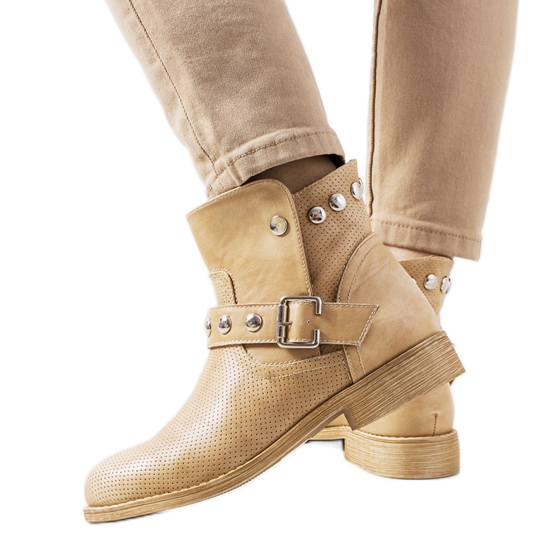 PA1 Beige Punchs-Stiefel