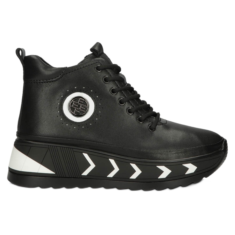 Isolierte Keilstiefel aus Leder Filippo W PAW381 schwarz