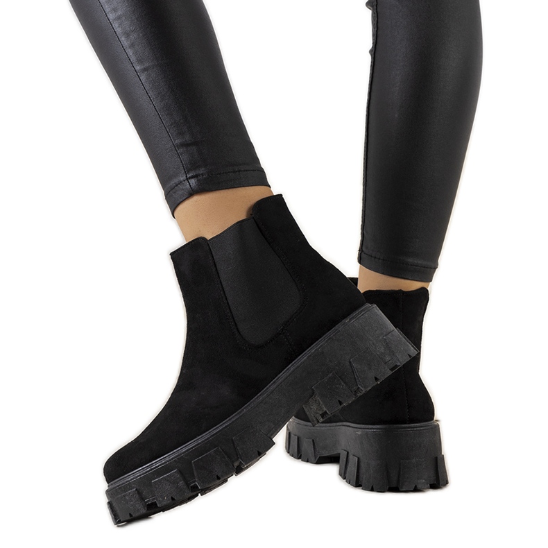 Schwarze Mooca-Stiefel für Damen