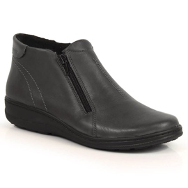 Bequeme Lederstiefel für Damen, warmgrau Helios