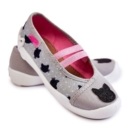 BEFADO S.A. Hausschuhe der Ballerina Befado Kitten 116X302 Grau