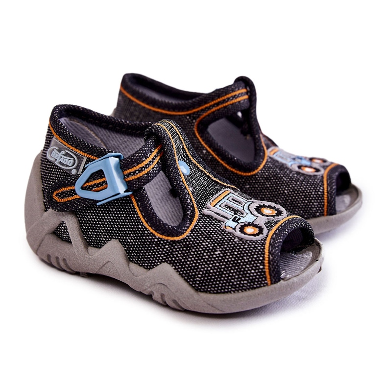 BEFADO S.A. Kindersandalen Papcie Befado Tractor 217P111 Dunkelgrau