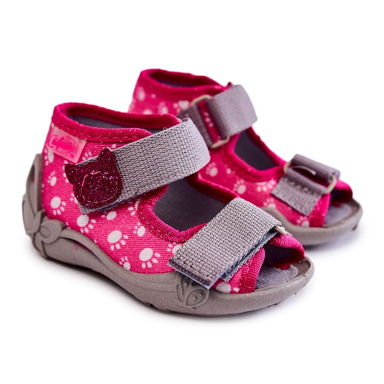 BEFADO S.A. Sandalen Hausschuhe Befado Velcro Paws 242P108 Pink rosa