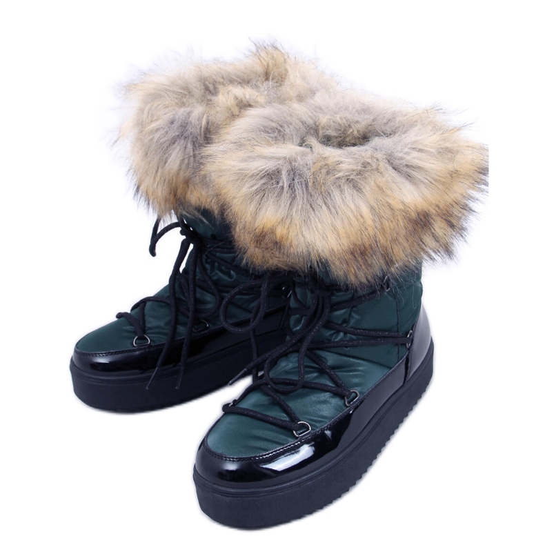 PA1 Schneestiefel von Amerie Green für Damen schwarz grün