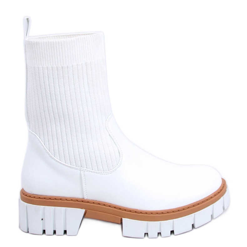 Stiefeletten mit flexiblem Obermaterial in Barrino White weiß