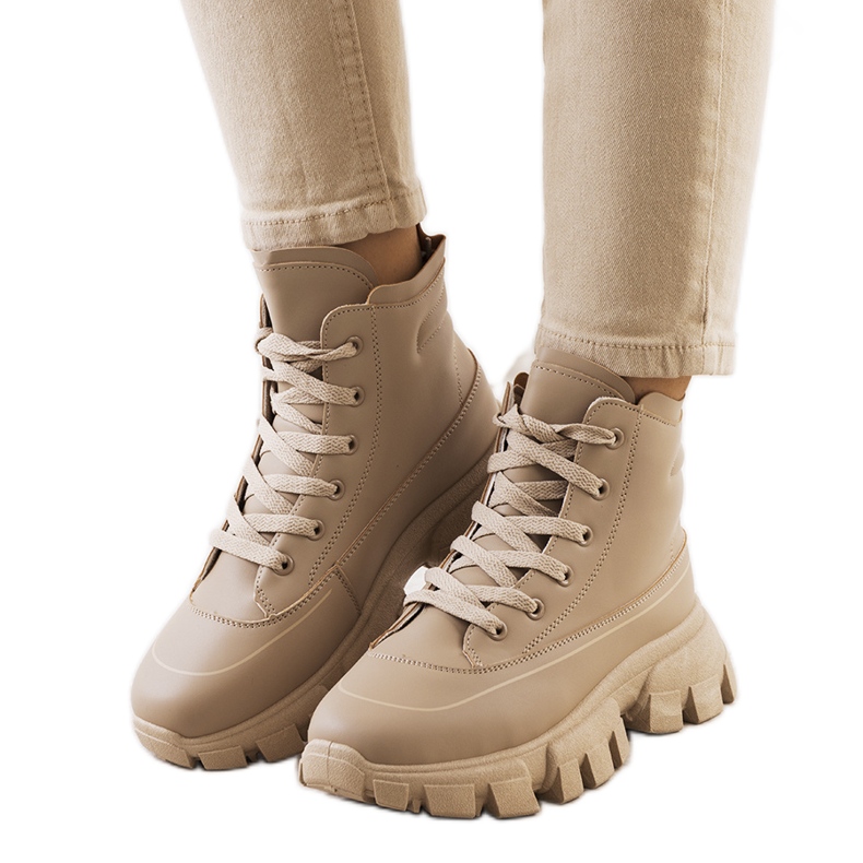 BM Braune Wanderschuhe für Damen von Nurbi beige