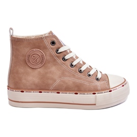 Damen High Cross Jeans KK2R4045C Beige Turnschuhe