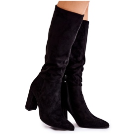 PG1 Wildleder-Slip-On-Stiefel Schwarz Miriam