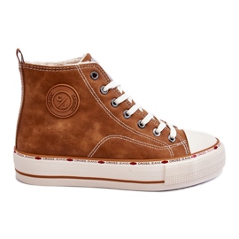 Damen High Sneakers Cross Jeans KK2R4043C Camel braun