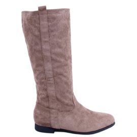 PA1 Flatty Khaki flache Stiefel beige