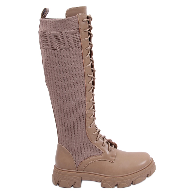 BM Keyshia LT.KHAKI Reitstiefel mit flexiblem Schaft beige