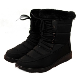 Isolierte Damen-Schneestiefel mit Fell schwarz Vinceza