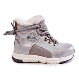 Isolierte Kinderstiefel mit Reißverschluss Big Star KK374178 Silber
