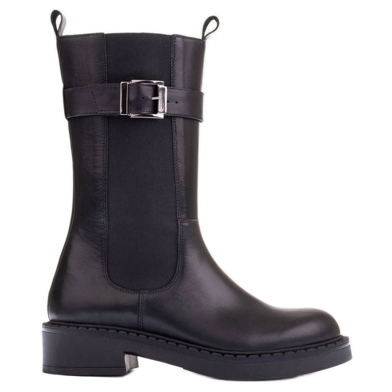 Marco Shoes Hohe Stiefel mit breitem Gummi schwarz