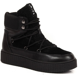 Damen-Schnürstiefel mit isoliertem schwarzem Laura La.Fi-Plateau