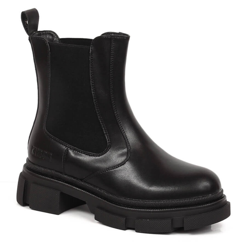 Jodhpur-Stiefel aus schwarzem Leder mit schwarz isoliertem Big Star KK274485