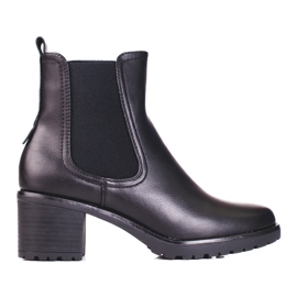 Schwarze Shelovet Chelsea Boots für Damen auf der Post